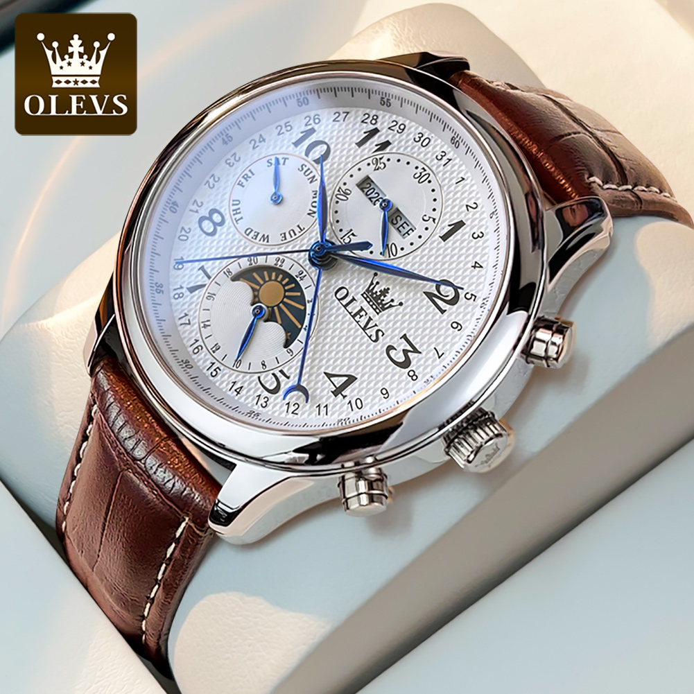OLEVS 6667 Moon Phase Men's Wa - đánh giá và giá Seiko Watch Presage